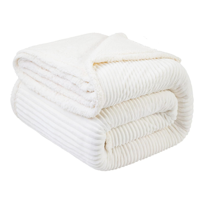 Sherpa Fleece Blanket – Soft Microfiber for Beds and Couches