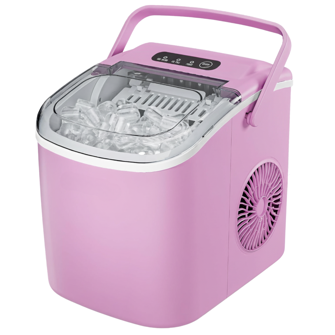 Countertop Ice Maker 26lbs per day, Portable with Handle & Auto Clean